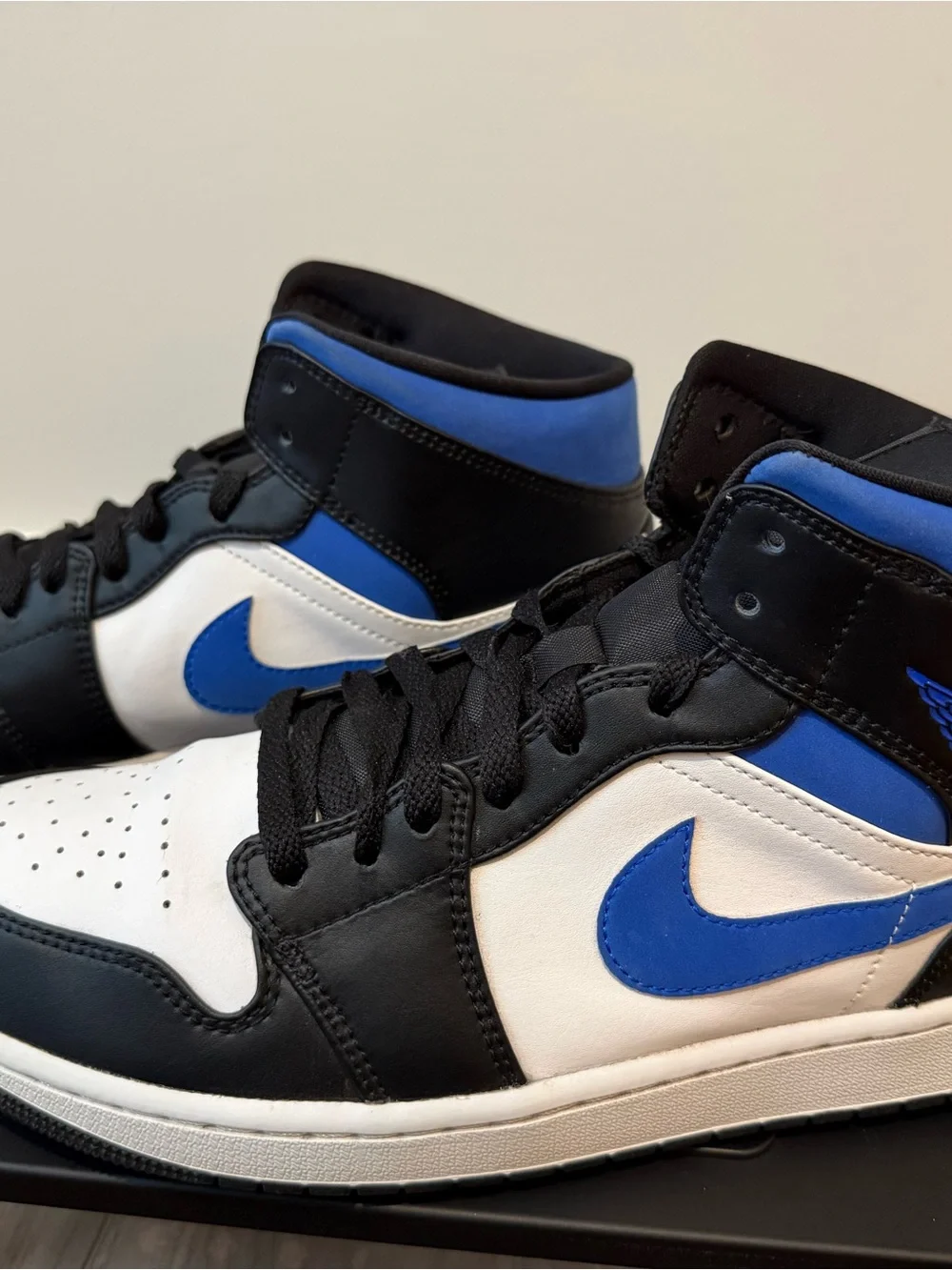 Air Jordan 1 Mid White Racer Blue Black Size 11